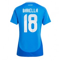 Italien Nicolo Barella #18 Hemmatröja Kvinnor EM 2024 Korta ärmar